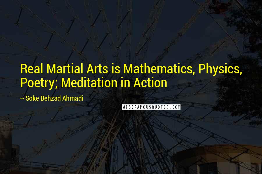 Soke Behzad Ahmadi Quotes: Real Martial Arts is Mathematics, Physics, Poetry; Meditation in Action