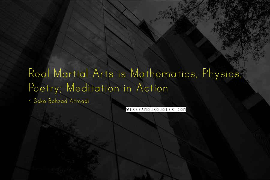 Soke Behzad Ahmadi Quotes: Real Martial Arts is Mathematics, Physics, Poetry; Meditation in Action