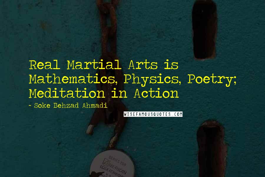 Soke Behzad Ahmadi Quotes: Real Martial Arts is Mathematics, Physics, Poetry; Meditation in Action