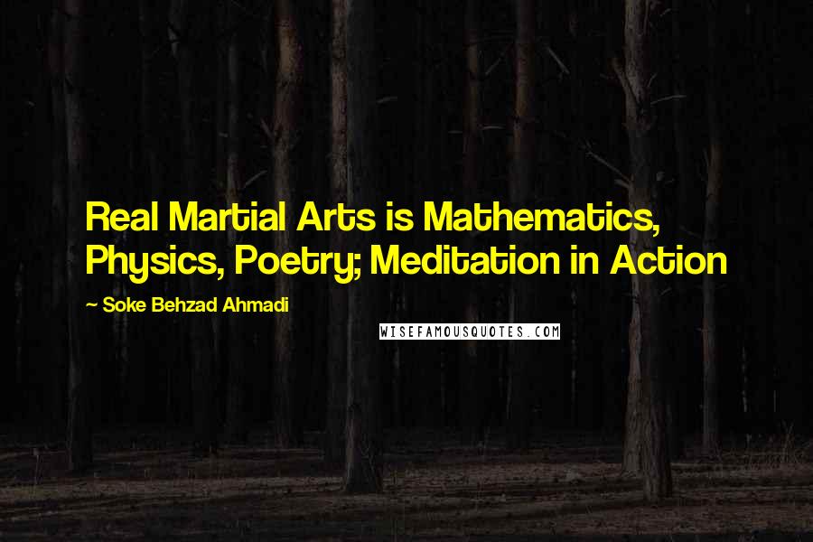 Soke Behzad Ahmadi Quotes: Real Martial Arts is Mathematics, Physics, Poetry; Meditation in Action