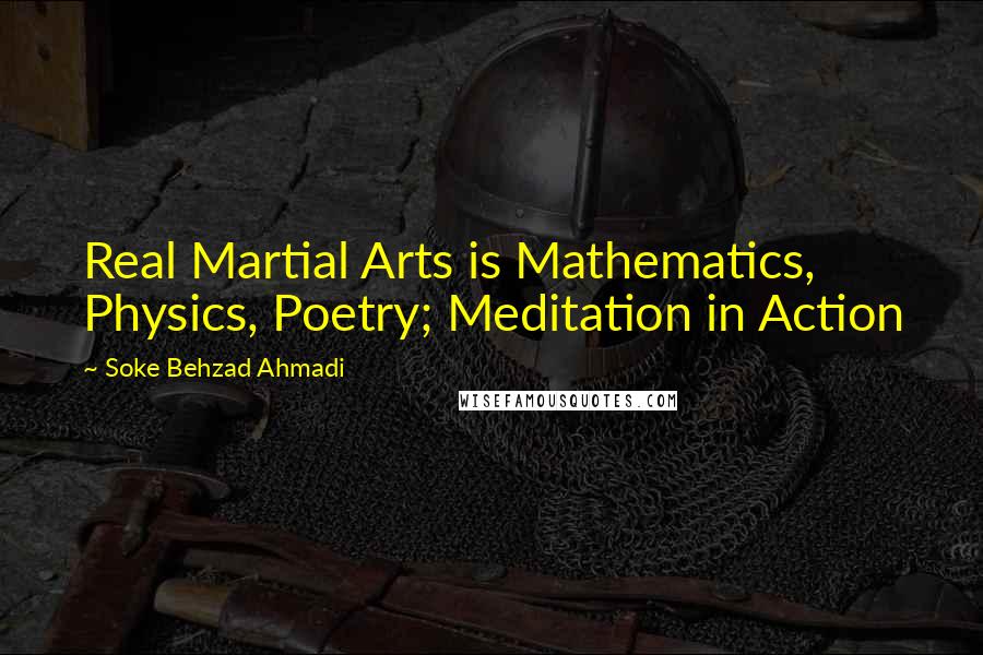 Soke Behzad Ahmadi Quotes: Real Martial Arts is Mathematics, Physics, Poetry; Meditation in Action