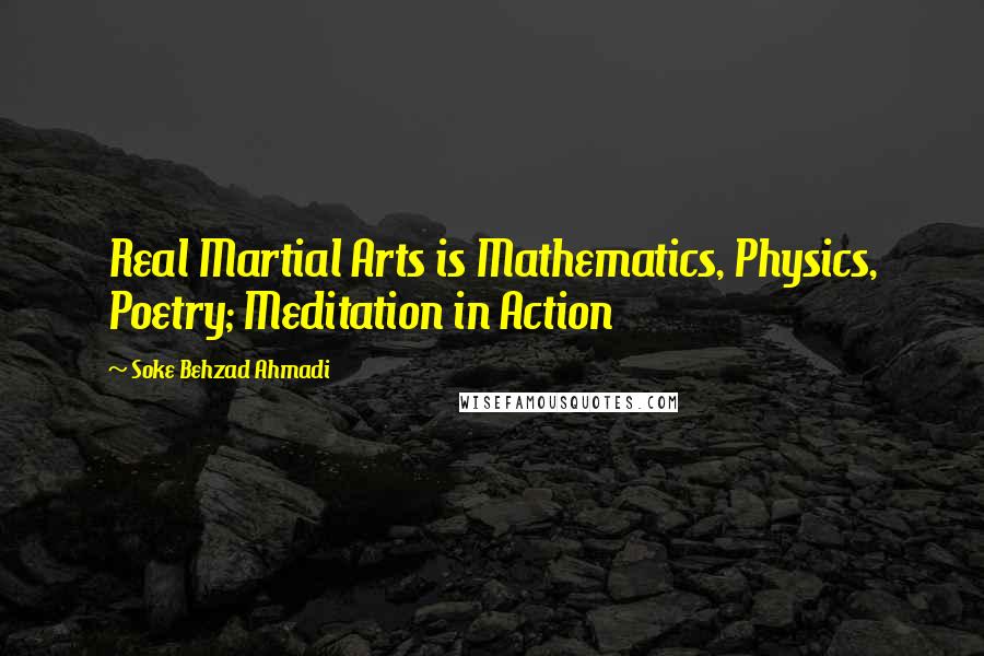 Soke Behzad Ahmadi Quotes: Real Martial Arts is Mathematics, Physics, Poetry; Meditation in Action