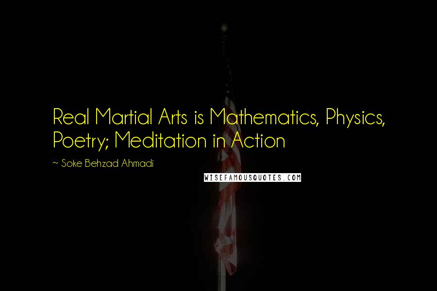 Soke Behzad Ahmadi Quotes: Real Martial Arts is Mathematics, Physics, Poetry; Meditation in Action