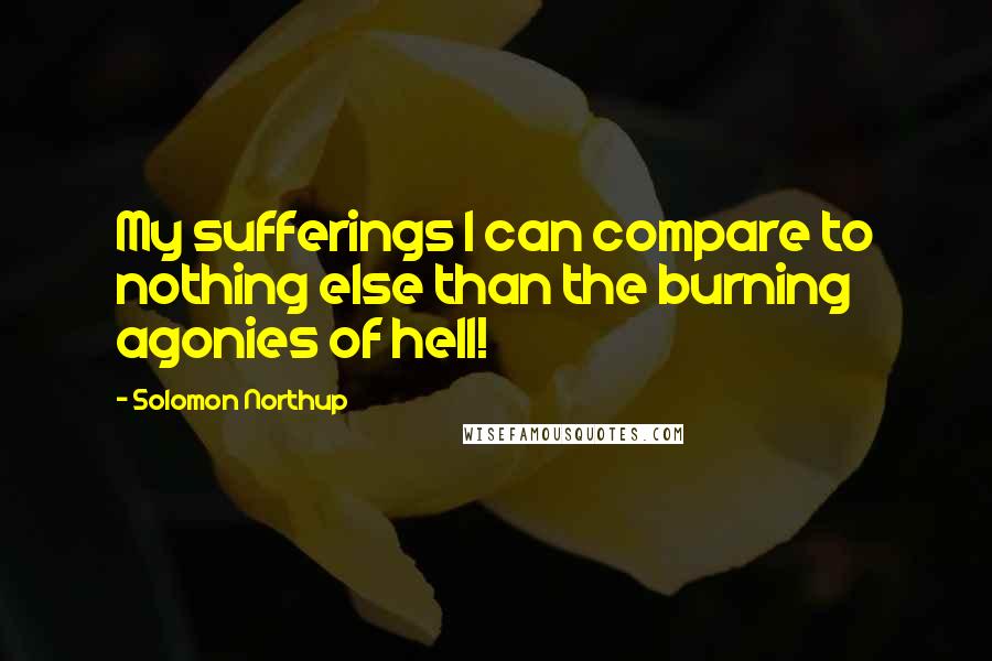 Solomon Northup Quotes: My sufferings I can compare to nothing else than the burning agonies of hell!