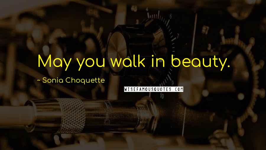 Sonia Choquette Quotes: May you walk in beauty.