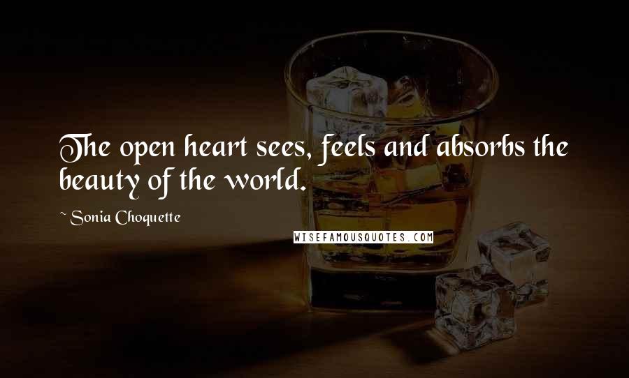 Sonia Choquette Quotes: The open heart sees, feels and absorbs the beauty of the world.