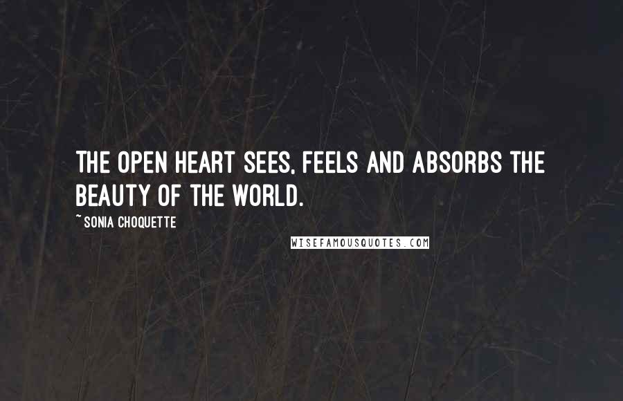 Sonia Choquette Quotes: The open heart sees, feels and absorbs the beauty of the world.