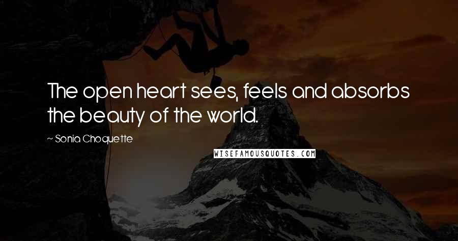 Sonia Choquette Quotes: The open heart sees, feels and absorbs the beauty of the world.