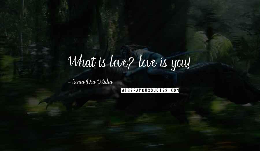 Sonia Dea Octalia Quotes: What is love? love is you!