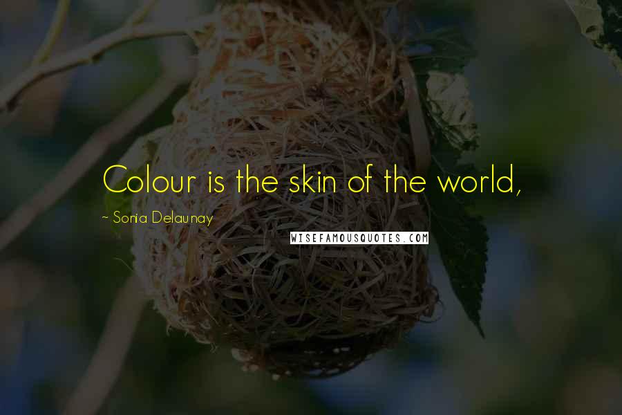 Sonia Delaunay Quotes: Colour is the skin of the world,