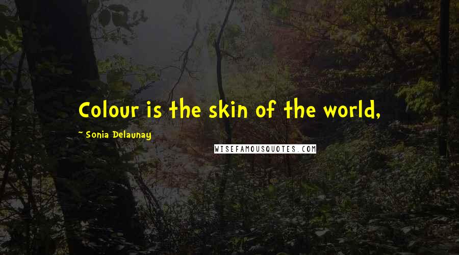 Sonia Delaunay Quotes: Colour is the skin of the world,