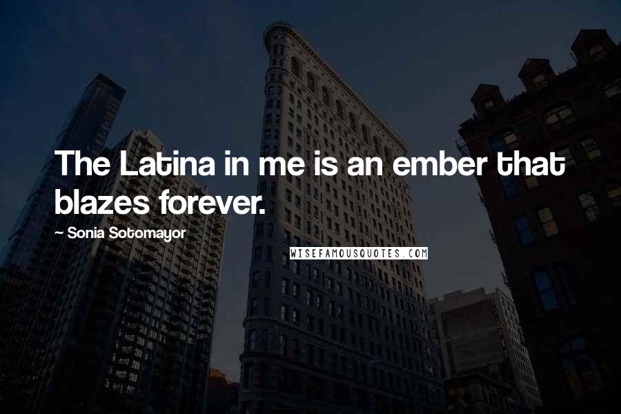 Sonia Sotomayor Quotes: The Latina in me is an ember that blazes forever.