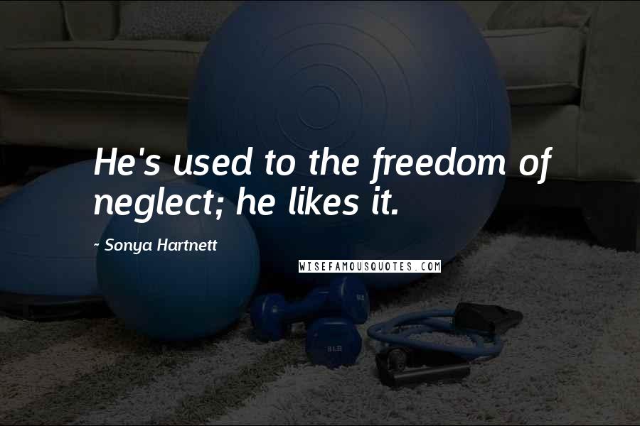 Sonya Hartnett Quotes: He's used to the freedom of neglect; he likes it.