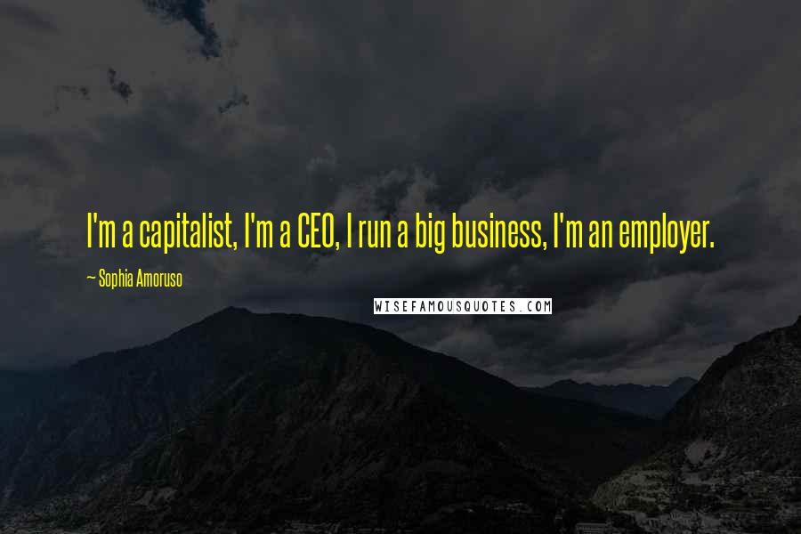 Sophia Amoruso Quotes: I'm a capitalist, I'm a CEO, I run a big business, I'm an employer.