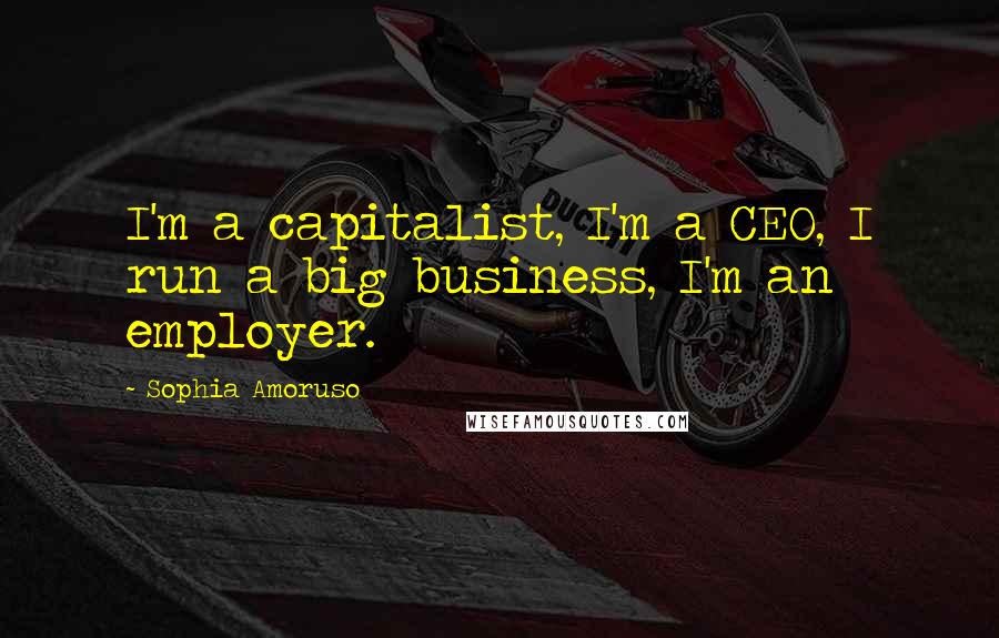 Sophia Amoruso Quotes: I'm a capitalist, I'm a CEO, I run a big business, I'm an employer.