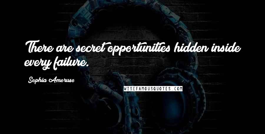 Sophia Amoruso Quotes: There are secret opportunities hidden inside every failure.