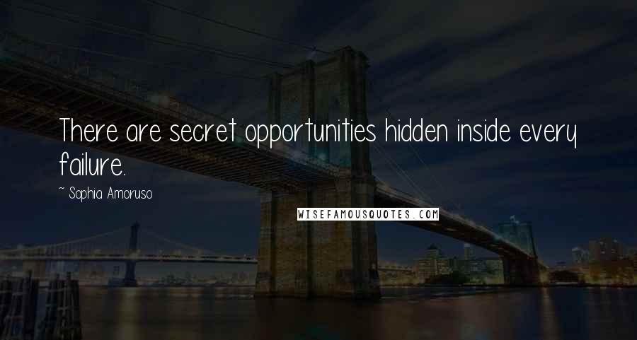 Sophia Amoruso Quotes: There are secret opportunities hidden inside every failure.