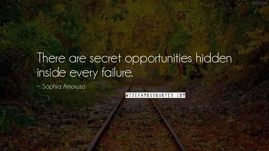 Sophia Amoruso Quotes: There are secret opportunities hidden inside every failure.