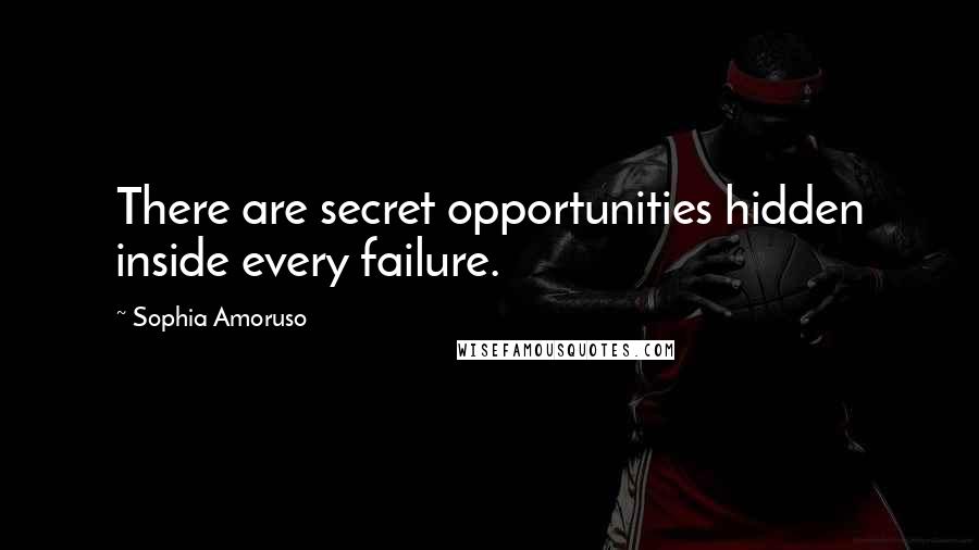 Sophia Amoruso Quotes: There are secret opportunities hidden inside every failure.