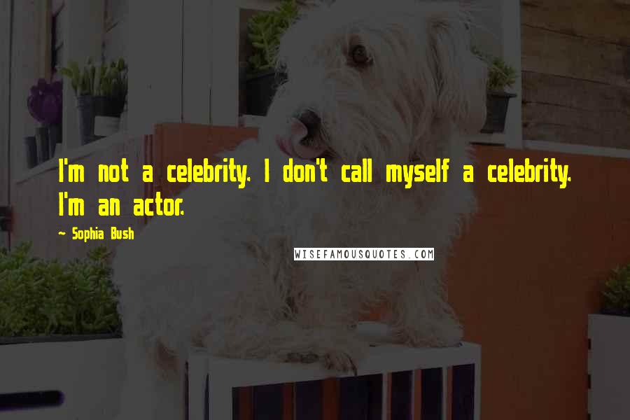 Sophia Bush Quotes: I'm not a celebrity. I don't call myself a celebrity. I'm an actor.