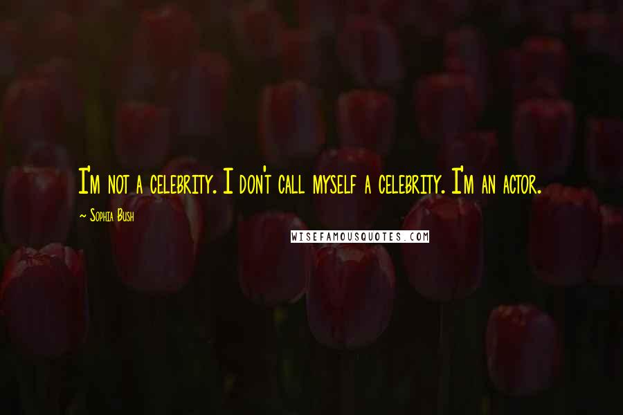 Sophia Bush Quotes: I'm not a celebrity. I don't call myself a celebrity. I'm an actor.