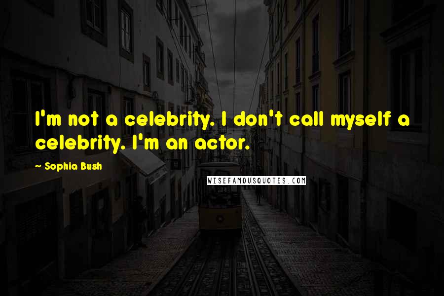 Sophia Bush Quotes: I'm not a celebrity. I don't call myself a celebrity. I'm an actor.