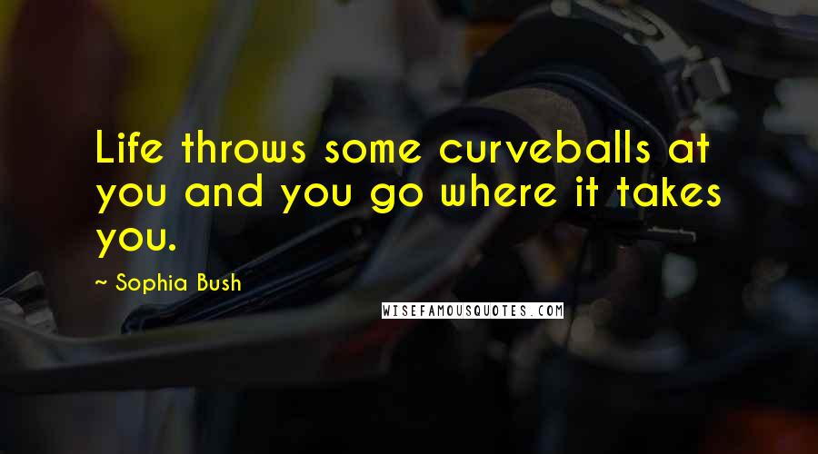 Sophia Bush Quotes: Life throws some curveballs at you and you go where it takes you.