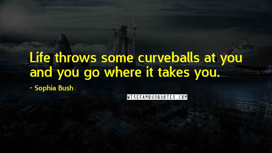 Sophia Bush Quotes: Life throws some curveballs at you and you go where it takes you.