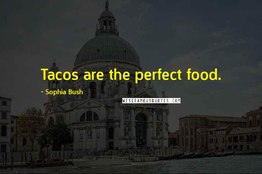 Sophia Bush Quotes: Tacos are the perfect food.