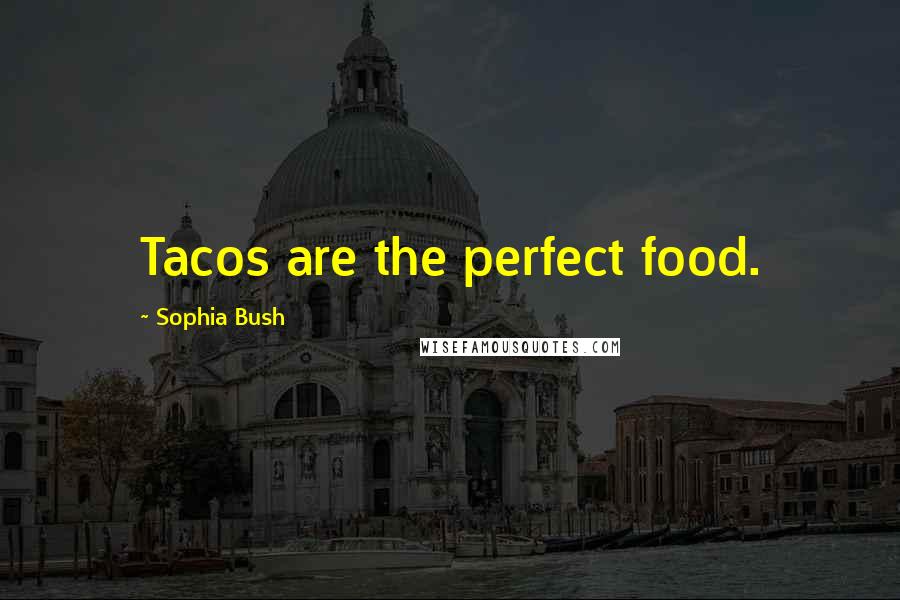 Sophia Bush Quotes: Tacos are the perfect food.