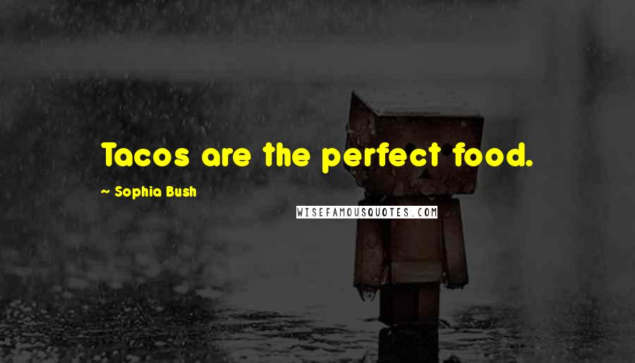 Sophia Bush Quotes: Tacos are the perfect food.