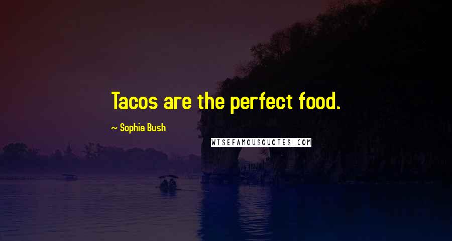 Sophia Bush Quotes: Tacos are the perfect food.