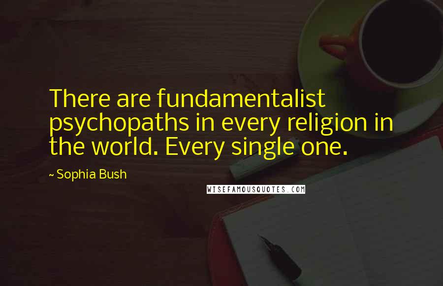 Sophia Bush Quotes: There are fundamentalist psychopaths in every religion in the world. Every single one.