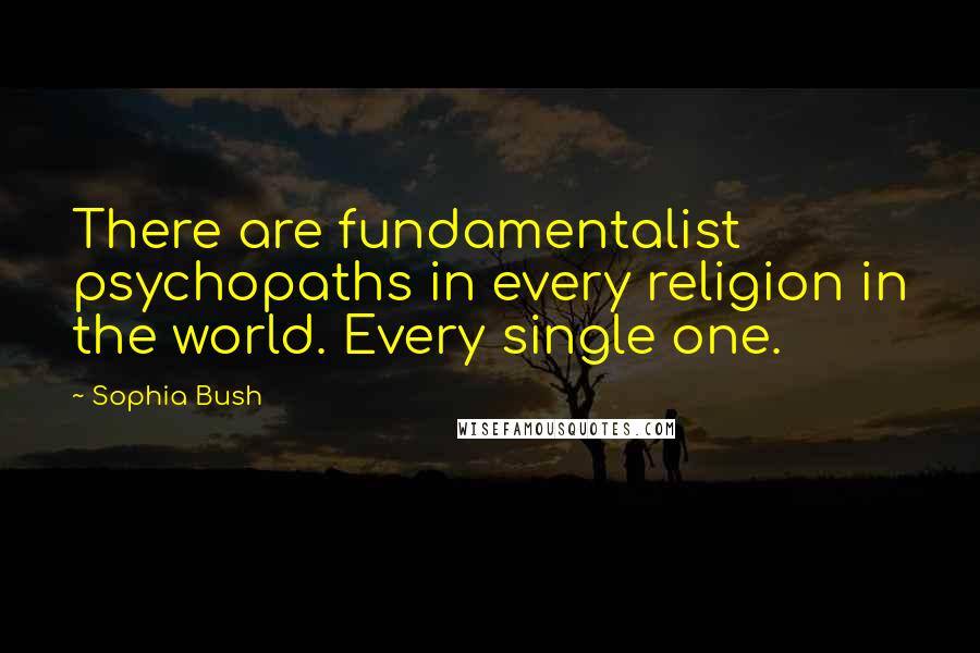 Sophia Bush Quotes: There are fundamentalist psychopaths in every religion in the world. Every single one.