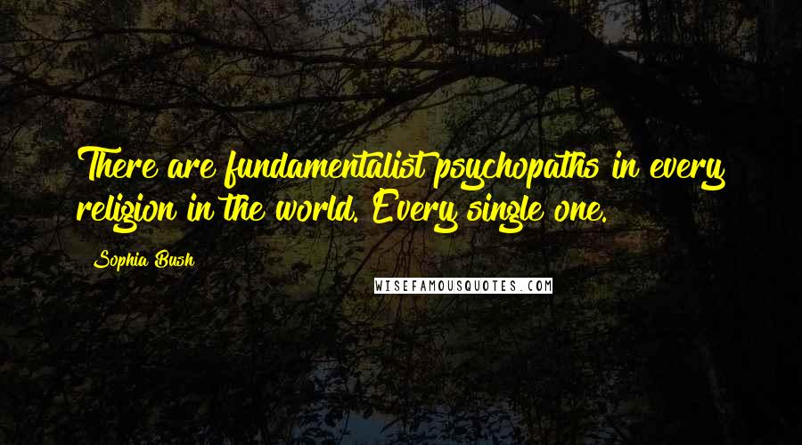 Sophia Bush Quotes: There are fundamentalist psychopaths in every religion in the world. Every single one.