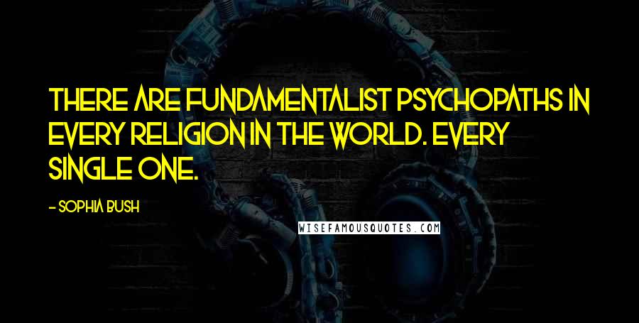 Sophia Bush Quotes: There are fundamentalist psychopaths in every religion in the world. Every single one.