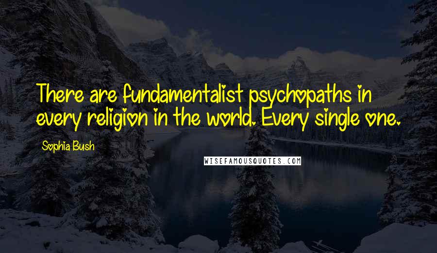 Sophia Bush Quotes: There are fundamentalist psychopaths in every religion in the world. Every single one.