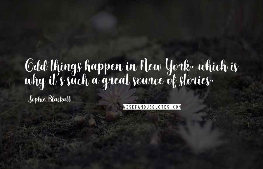 Sophie Blackall Quotes: Odd things happen in New York, which is why it's such a great source of stories.