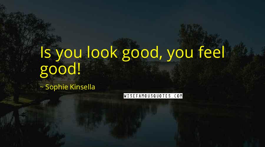 Sophie Kinsella Quotes: Is you look good, you feel good!