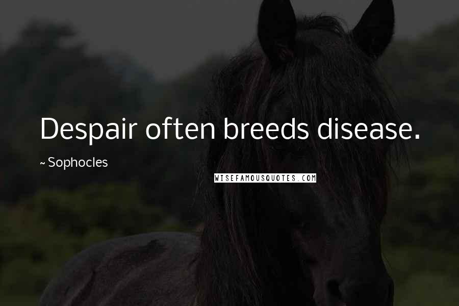 Sophocles Quotes: Despair often breeds disease.