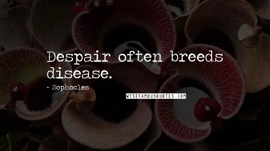 Sophocles Quotes: Despair often breeds disease.