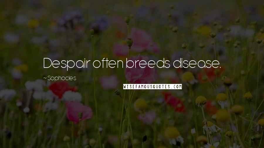 Sophocles Quotes: Despair often breeds disease.