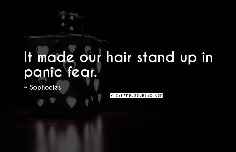 Sophocles Quotes: It made our hair stand up in panic fear.