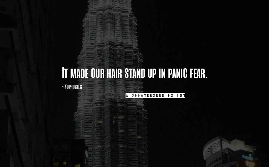Sophocles Quotes: It made our hair stand up in panic fear.