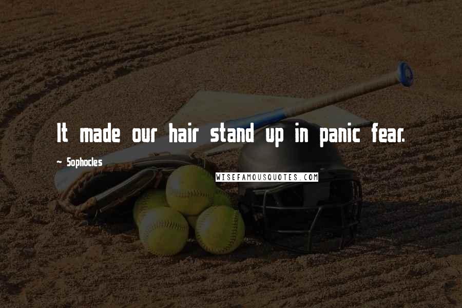 Sophocles Quotes: It made our hair stand up in panic fear.