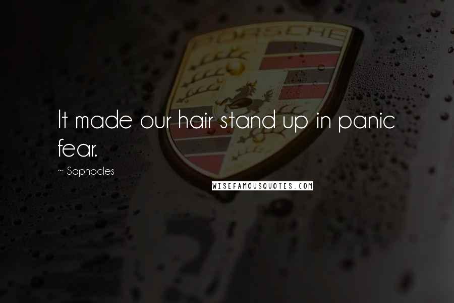 Sophocles Quotes: It made our hair stand up in panic fear.