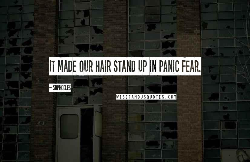 Sophocles Quotes: It made our hair stand up in panic fear.