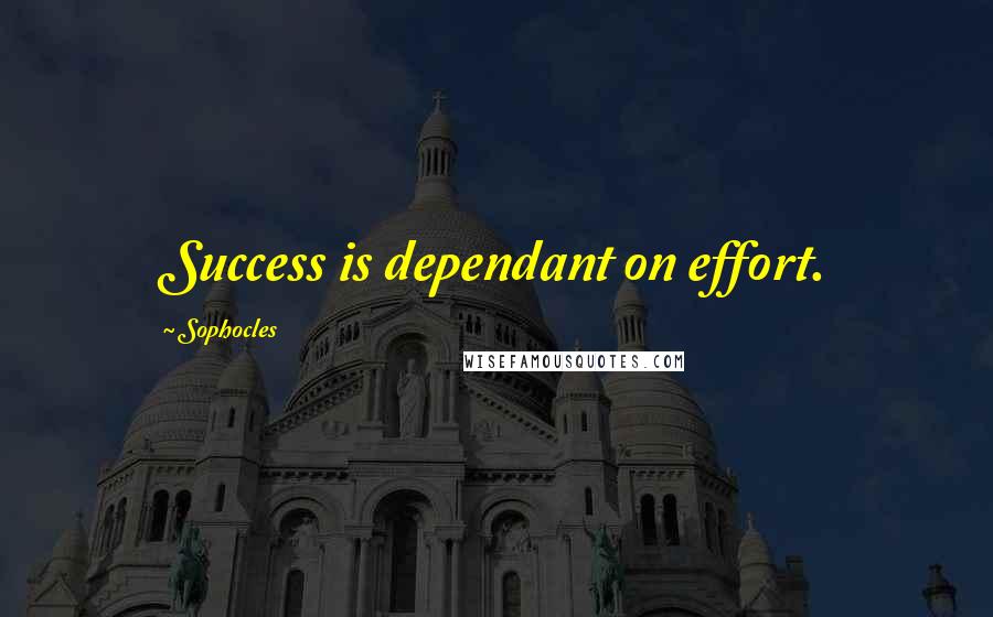 Sophocles Quotes: Success is dependant on effort.