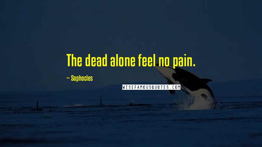 Sophocles Quotes: The dead alone feel no pain.