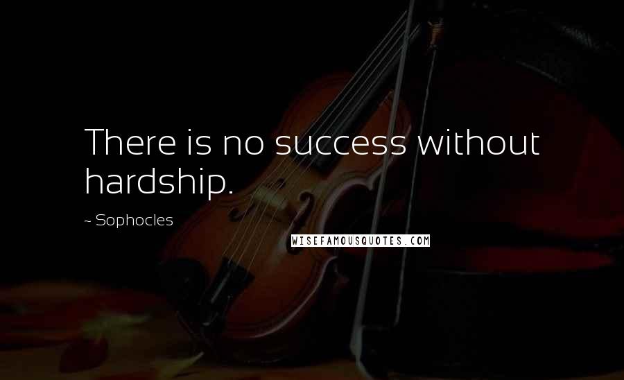 Sophocles Quotes: There is no success without hardship.